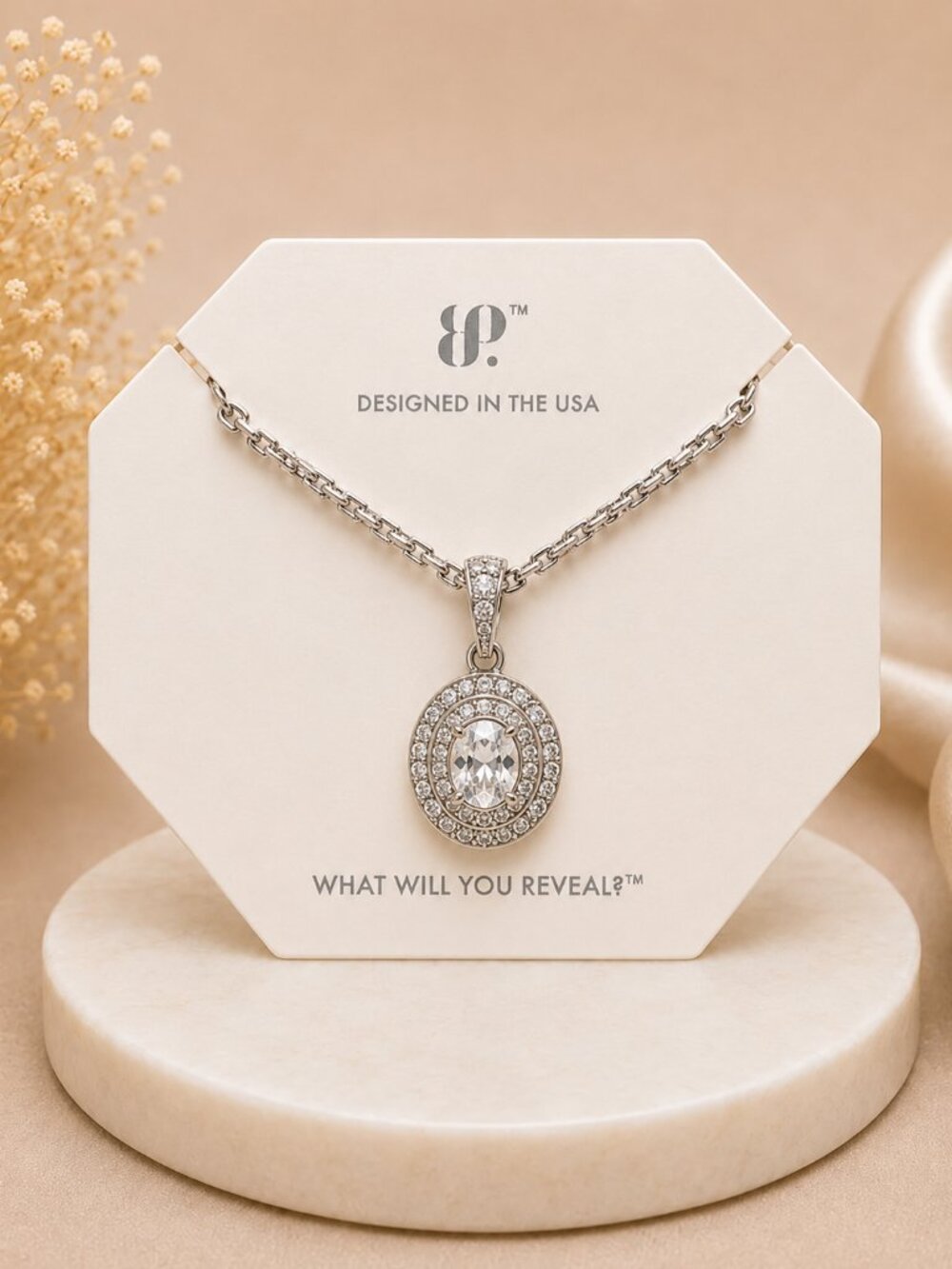 Bomb Party "A Secret in Spiral" Diamond CZ on Rhodium $148 MSRP NWT